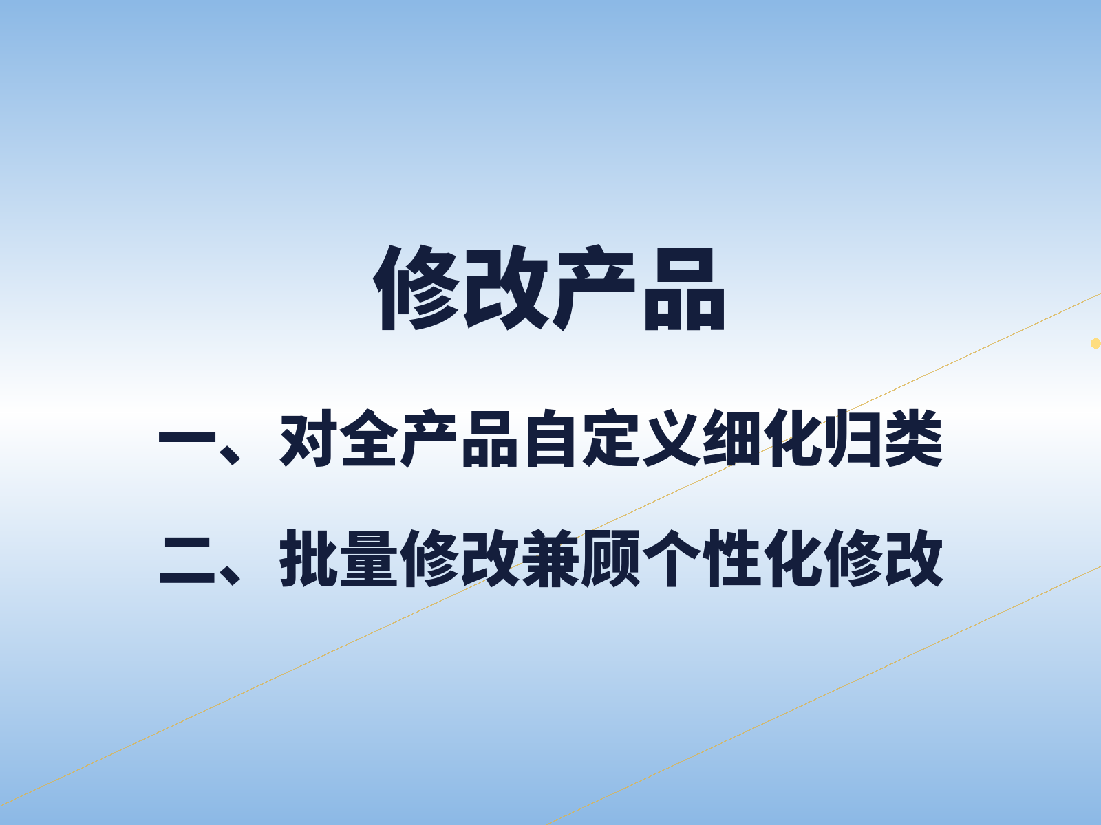 批量修改产品